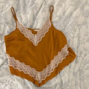Lace Trimmed Cami Top